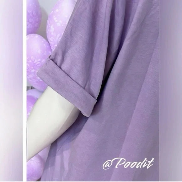 Lavender sequin bunny Easter holiday soft plus size tee 1X 2X 3X 4X - Picture 5 of 6